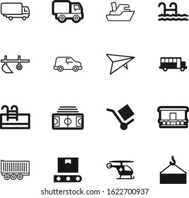 sport vector icon set such as: stadium, cart, glider, wind, weight, people, wing, bus, metal, tractor, wheelbarrow, life, parcel, cardboard, rail, hook, railway, flight, farming, machinery, wagon