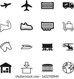 sport vector icon set such as: goods, fashion, pixel, stallion, company, port, station, marine, male, pictogram, sneakers, mammal, nature, global, footwear, chopper, globe, carriage, public, railway