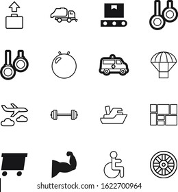 sport vector icon set such as: trash, police, dumbbell, transparent, carton, kit, marine, yacht, clip, briefcase, history, truck, refuse, drop, disabled, adult, arm, male, import, garbage, tag
