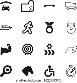 sport vector icon set such as: finance, strength, van, minute, game, cartoon, life, house, yacht, traffic, chronometer, rosette, medicine, mustang, focus, color, action, place, disability, stop