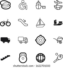 sport vector icon set such as: handicapped, player, farm, objective, lift, public, guide, stairs, tennis, logo, target, stairway, abstract, medical, idea, summer, cycle, weight, bicycle, cart