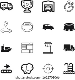 sport vector icon set such as: parcel, victory, sky, pool, aviation, deadline, start, pallets, education, silhouette, accurate, garage, tracker, mark, aircraft, pointer, mobile, marker, tower, button