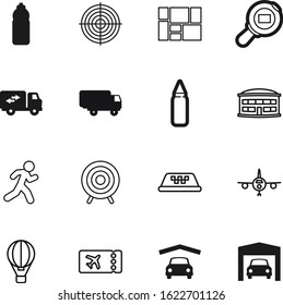 sport vector icon set such as: order, ticket, long, ballooning, tickets, glass, bag, bottle, lamp, wheelbarrow, bus, paper, running, clouds, punch, tourist, find, competition, airship, aeroplane