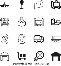 sport vector icon set such as: people, aviation, punching, label, blue, school, up, iron, dumbbell, equipment, steel, trolley, arrow, cartoon, object, ship, run, garage, front, big, athlete, road