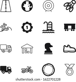 sport vector icon set such as: sneakers, freight, sports, professional, finance, leader, motorcycle, round, gumshoes, accurate, way, battle, train, industrial, shuttle, summer, objective, box