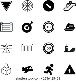 sport vector icon set such as: stop, work, pink, toy, market, run, escalate, dartboard, modern, packaging, roundabout, dart, drive, weight, male, running, summer, junction, packing, merge, aim, car