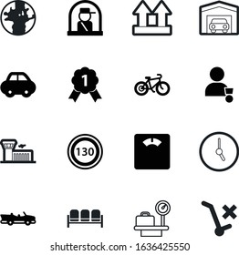 sport vector icon set such as: departure, cardboard, challenge, biking, construction, door, structure, metal, achievement, border, timer, security, roof, baggage, around, technology, balance, train