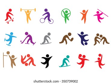 sport vector icons set