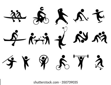 sport vector icons set