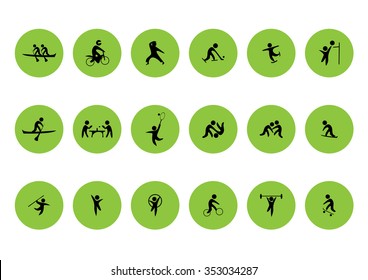 sport vector icons set