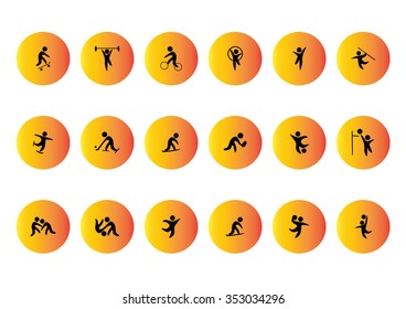 sport vector icons set