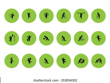 sport vector icons set