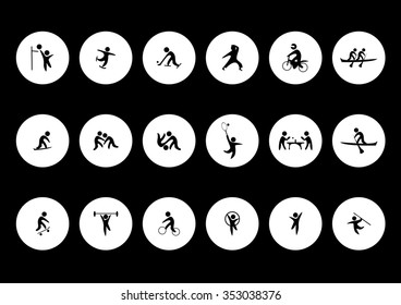 sport vector icons set