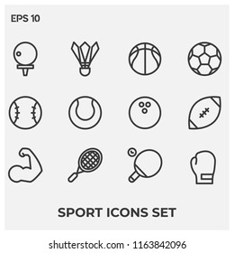 Sport Vector Icons Set.Premium Quality.