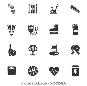 sport vector icons for user interface design