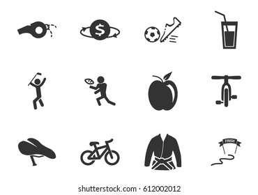 Sport vector icons for user interface design