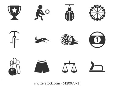 Sport vector icons for user interface design