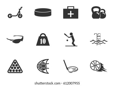 Sport vector icons for user interface design