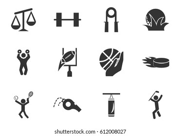 Sport vector icons for user interface design