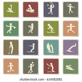 sport vector icons for user interface design