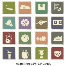 sport vector icons for user interface design