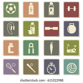 sport vector icons for user interface design