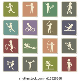 sport vector icons for user interface design