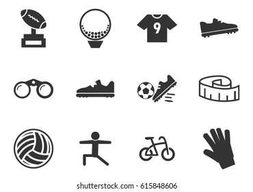 Sport vector icons for user interface design