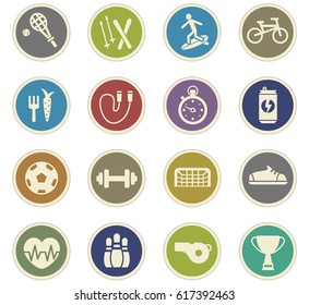 sport vector icons for user interface design