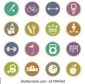 sport vector icons for user interface design