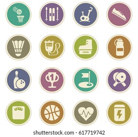 sport vector icons for user interface design