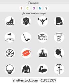sport vector icons for user interface design