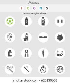 sport vector icons for user interface design