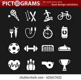 sport vector icons for user interface design