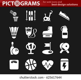 sport vector icons for user interface design