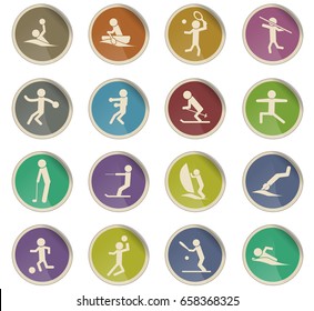 sport vector icons for user interface design