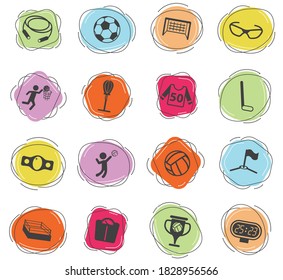 iconos vectoriales deportivos para diseño de interfaz web y de usuario