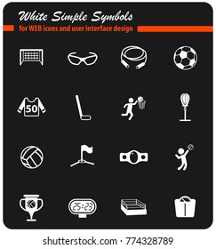 sport vector icons for web and user interface design