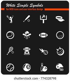 sport vector icons for web and user interface design