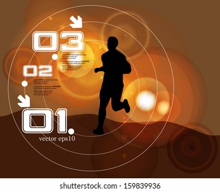 Ilustración vectorial deportiva 