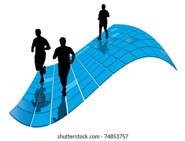 Ilustración vectorial deportiva