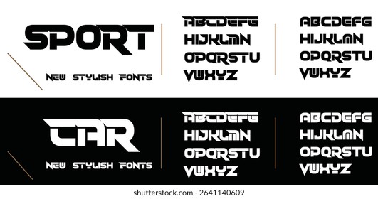 Sport vector illustration of alphabet small letter A to Z logo design