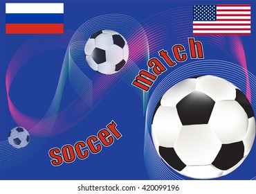 sport vector illustration, of a football match, a flyer for the contest, the ball image