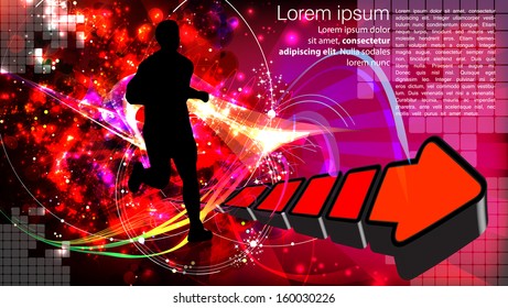 Sport vector illustration. Runner