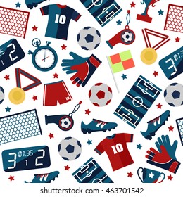 Sport vector illustration. Seamless pattern on white.
