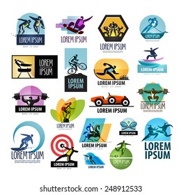 sport vector logo design template. fitness or athlete icon.