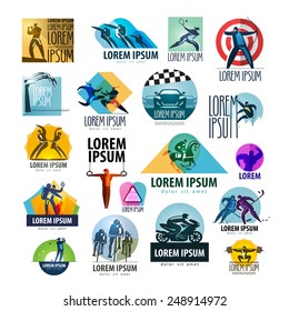 sport vector logo design template. sportsman or health icon.