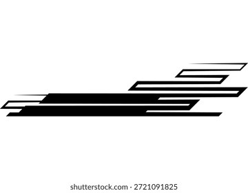 Patrón de Vector deportivo para la carrocería del coche, barco, ropa deportiva, juguete. Elemento de diseño de carreras. Franja rayada de la vía rápida de las líneas con el lugar para el texto. Fondo de Vector moderno