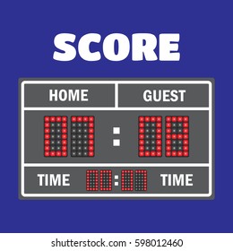 Sport vector scoreboard. Score game display vector