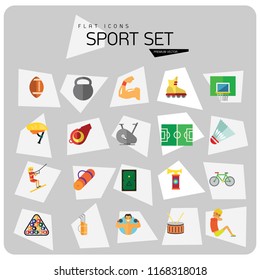 Sport vehicles icon set. Rugby ball, bike helmet, water skier. Activity concept. Can be used for topics like hobby, healthy lifestyle, sport outfit